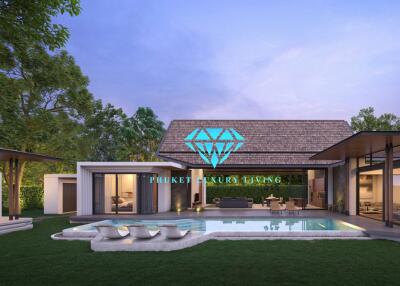 Luxury Modern & Thai style 4 Bedroom pool villa For sale in Thalang, Phuket.