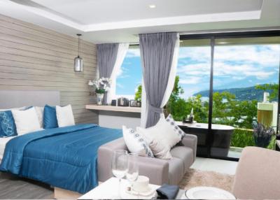 Mountain view 1 bed condo for sale - in Karon, Phuket