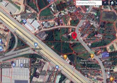 Land for sale at Thap Ma intersection, great location, convenient travel, Rayong.