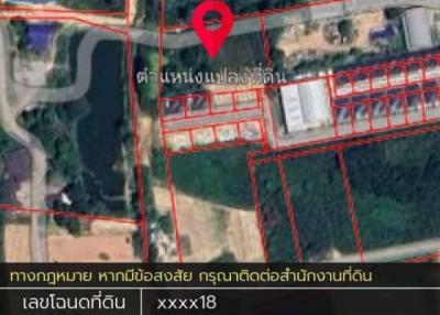 Land for sale in Rayong, Mapyangphon, prime location, beautiful plot, near Amata City.