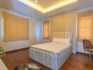Elegant modern bedroom with ambient lighting