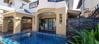 Pool villa house for sale in the middle of Pattaya. With furniture, fully decorated, Bang Lamung, Chonburi
