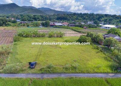 1 ½ Rai of Nice Land with Good Views for Sale in Mae Pong, Doi Saket, Chiang Mai