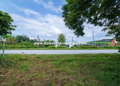 Great Plot of Commercial Land on the 118 Road for Sale in Choeng Doi, Doi Saket, Chiang Mai