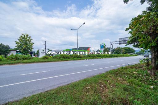 Great Plot of Commercial Land on the 118 Road for Sale in Choeng Doi, Doi Saket, Chiang Mai