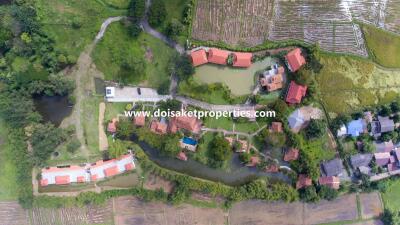 Beautiful Lanna-Style Resort with Restaurant, Spa, and Coffee Shop for Sale in Doi Saket, Chiang Mai, Thailand