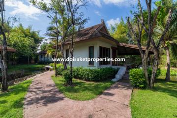 Beautiful Lanna-Style Resort with Restaurant, Spa, and Coffee Shop for Sale in Doi Saket, Chiang Mai, Thailand