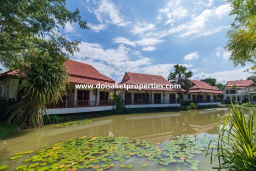 Beautiful Lanna-Style Resort with Restaurant, Spa, and Coffee Shop for Sale in Doi Saket, Chiang Mai, Thailand