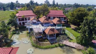 Beautiful Lanna-Style Resort with Restaurant, Spa, and Coffee Shop for Sale in Doi Saket, Chiang Mai, Thailand