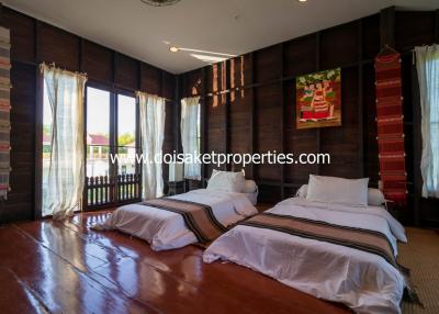 Beautiful Lanna-Style Resort with Restaurant, Spa, and Coffee Shop for Sale in Doi Saket, Chiang Mai, Thailand