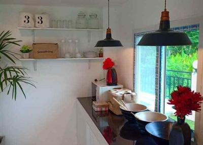 Spacious 4-bed, 2-bath house for sale Chiang Mai, in Yawa. Renovated, fully furnished, 6 air conditioners. Tranquil location near Hang Dong Market.