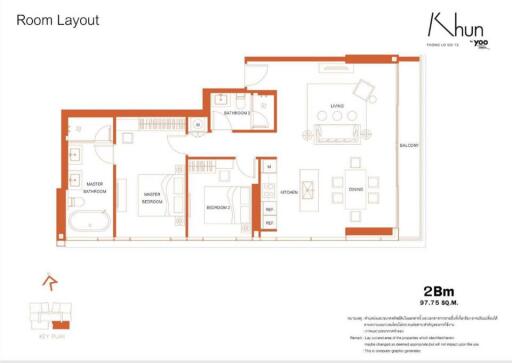 For SALE : KHUN by YOO inspired by Starck / 2 Bedroom / 2 Bathrooms / 98 sqm / 35000000 THB [11114591]