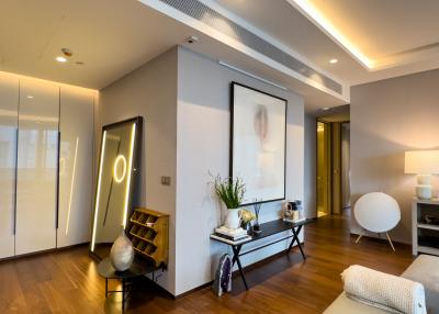 Modern living room with elegant decor and hardwood floors
