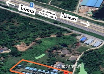 Resort business for sale in Chonburi, great location, mountain view, Nong Ri, near Motorway 7.