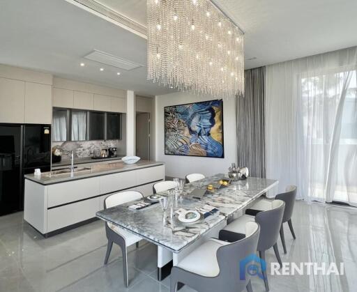 Modern Luxury villa for sale in the biggest village in Pattaya.