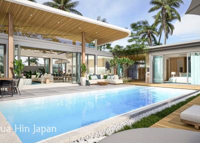 **Central Location!** Modern Tropical Design 3 Bedroom Pool Villa for Sale on Soi 94 Hua Hin (Off-Plan)