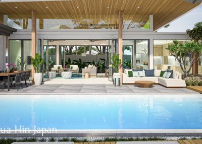 Luxury 3 Bedroom Modern Tropical Contemporary pool Villa in Hua Hin Downtown ( Off-Plan)
