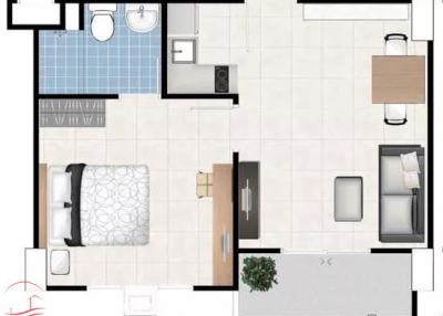 1 Bedroom Unit At My Style Condominium Soi 102 Near Bluport Shopping Mall