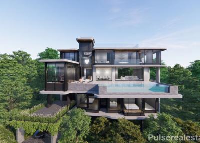 Super Luxury Multi-level 4 Bedroom Sea View Pool Villa, Naithon Beach, Phuket