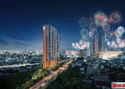 Pre-Sale of New High Rise with River and City Views Close to BTS and Icon Siam by Thailand Leading Developers - 1 Bed Units