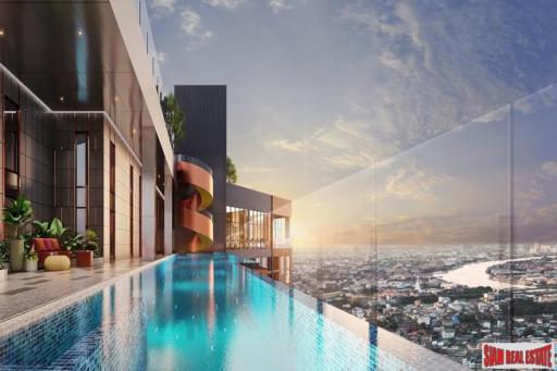 Pre-Sale of New High Rise with River and City Views Close to BTS and Icon Siam by Thailand Leading Developers - 2 Bed Units