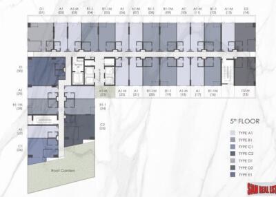 One Bedroom Duplex Development Built 500 M. from New Orange MRT Line in Rama 9