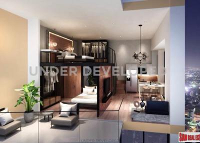 One Bedroom Duplex Development Built 500 M. from New Orange MRT Line in Rama 9