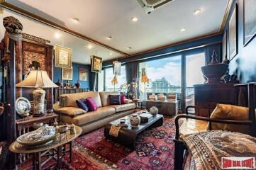 Baan Chaopraya Condominium - Large 3 Bed Condo on 19th Floor with Amazing River and City Views and Antique Furnishings at Chaopraya River