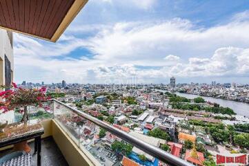 Baan Chaopraya Condominium - Large 3 Bed Condo on 19th Floor with Amazing River and City Views and Antique Furnishings at Chaopraya River