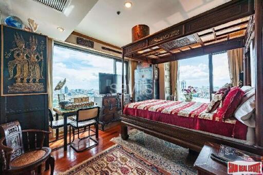 Baan Chaopraya Condominium - Large 3 Bed Condo on 19th Floor with Amazing River and City Views and Antique Furnishings at Chaopraya River