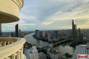 State Tower -192 sq.m. River View Corner Unit on the 48th Floor, 1 Bed-2 Baths at Silom-Bangrak