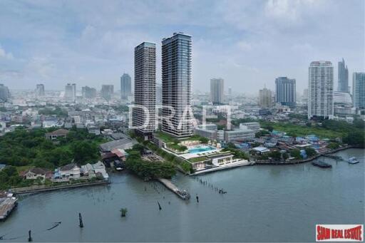 Best Waterfront Living in the Heart of Bangkok at this Newly Completed High-Rise Condo (Sathorn-Chareonnakorn) - 2 Bed 68.6 Sqm on 41st Floor - Last Unit!