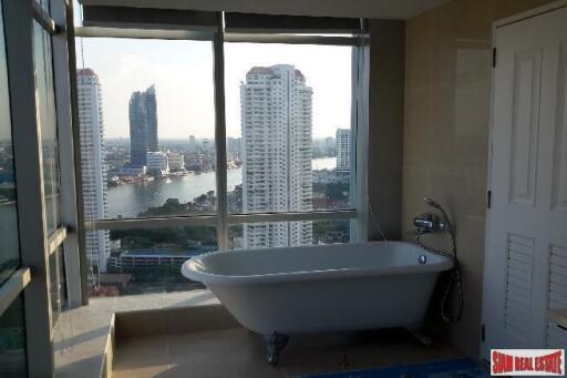 Baan Sathorn Chaophraya - Exceptional River Views from this 2 Bed Corner Unit on 26th Floor on the Chaophraya River