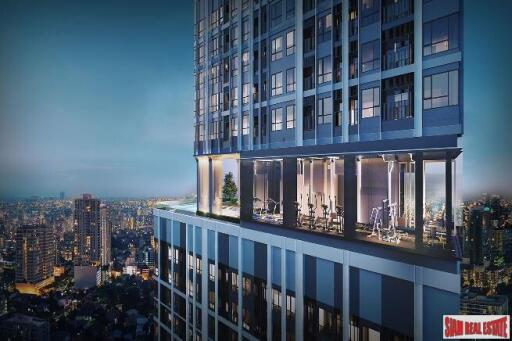 New High-Rise Smart Condo in Construction with Excellent Facilities on Connecting Road between Sukhumvit and Thepharak - 0 Metres to MRT - 1 Bed Units