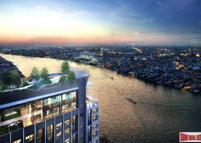 Nearing Completion is this High-Rise Riverside Smart Condo by Leading Thai Developer at Bang Phlat - Duplex Studio Units