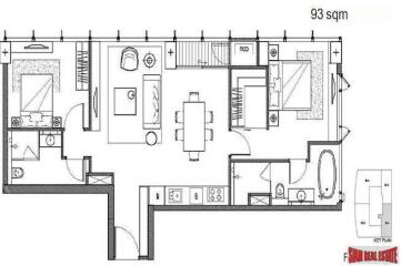 Saladaeng Residences - Spacious Luxury Two Bedroom Condo for Sale - Only a 10 Minute Walk to Lumphini Park