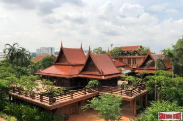 Traditional Thai Style House with Six Bedrooms and Wrap Around Terrace for Sale in Laksi