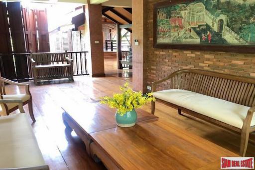 Traditional Thai Style House with Six Bedrooms and Wrap Around Terrace for Sale in Laksi