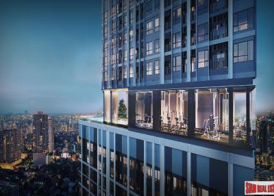 New High-Rise Smart Condo in Construction with Excellent Facilities on Connecting Road between Sukhumvit and Thepharak - 0 Metres to MRT - 2 Bed Units