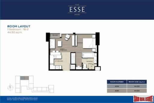 The Esse Asok - Brand New One Bedroom Condo on 24th Floor