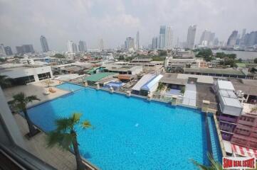 Supalai River Place Condominium - Two Bedroom Corner Unit with Amazing City and Chao Phraya River Views at Krung Thonburi