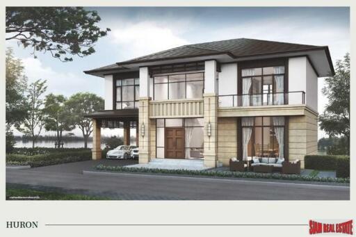 Four Bedroom Two Storey Detached Houses Lakeside in Samut Sakhon