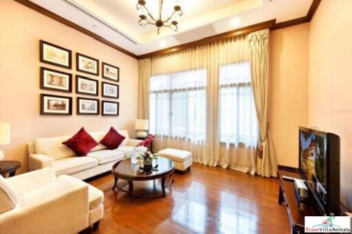 Exquisite 4 Bed Private Serviced Pool Villa in Secure Estate for Rent at Sathorn - Pet Friendly