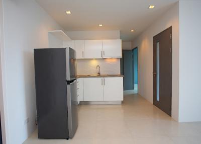 Modern kitchen interior with stainless steel appliances