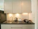 Modern kitchen with stainless steel appliances and ample cabinet space