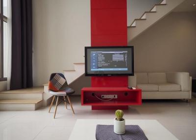 Modern living room interior with television