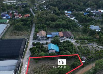 Aerial view of a residential land for sale