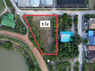 Aerial view of a vacant plot of land for sale