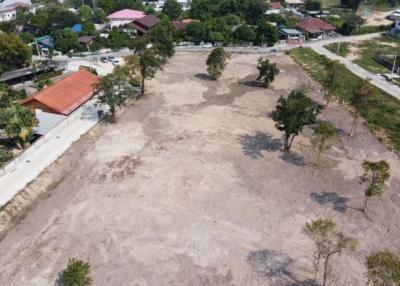 Aerial view of a spacious empty land plot