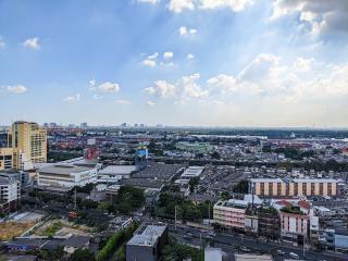 Panoramic city view from a high-rise building